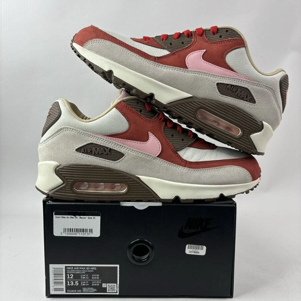 Nike Air Max 90 NRG “Bacon” 2021 CU1816-100 Men’s 12 Worn - Picture 1 of 8